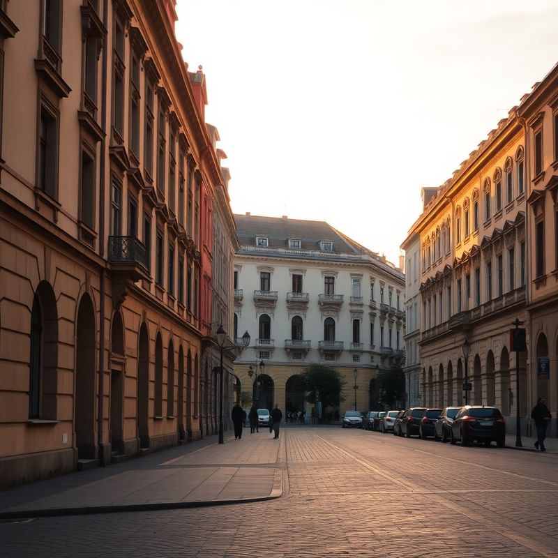 Pohled na Náměstí Republiky v Ostravě v teplém odpoledním světle